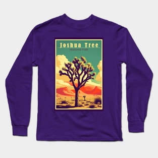 Joshua Tree National Park Vintage Travel Poster Long Sleeve T-Shirt